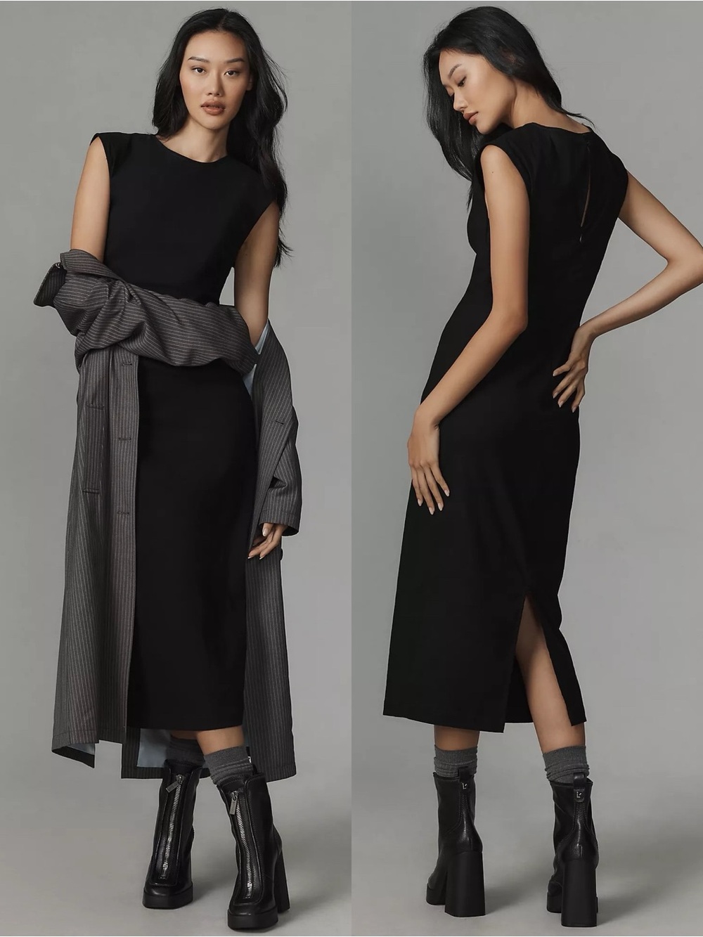 Maeve Cap-Sleeve Slim Midi Dress